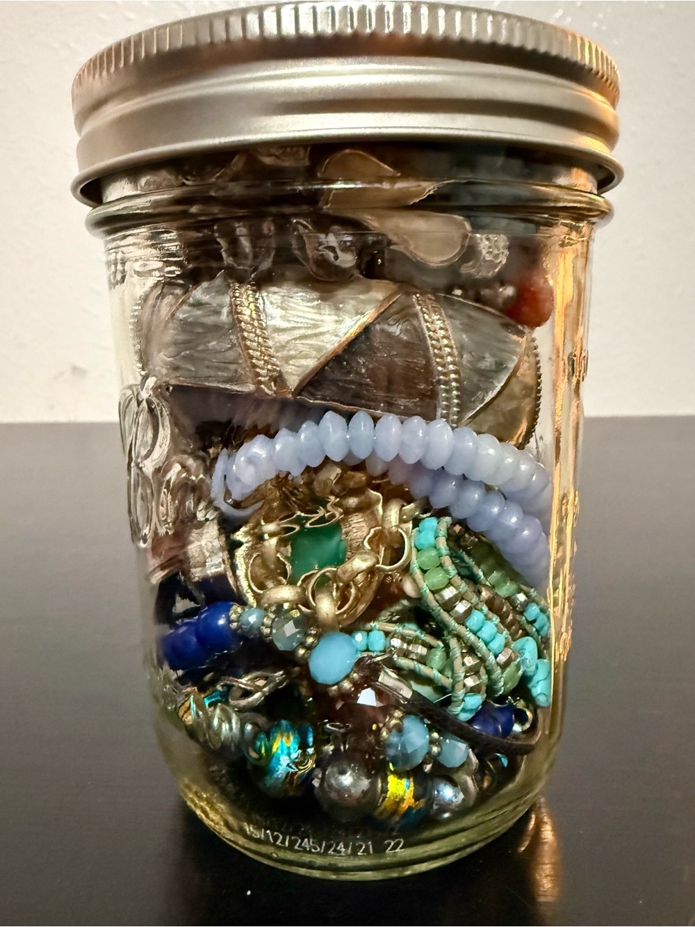 Mystery Jewelry Jaw - Blue Silver Toned 💙Free Sterling Silver Surprise Gift💙 - Picture 3 of 5